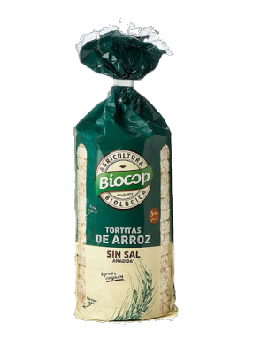 Tortas de arroz Sin Sal Biocop 200 gr caja 12 ud.